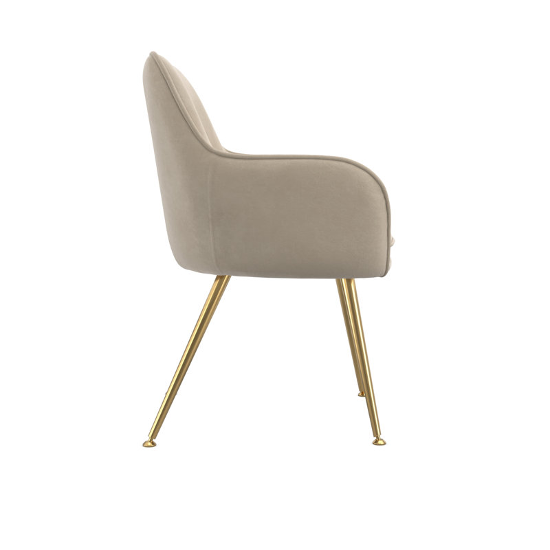 TARA DINING CHAIR (2 PER PACK), Gold, Beige