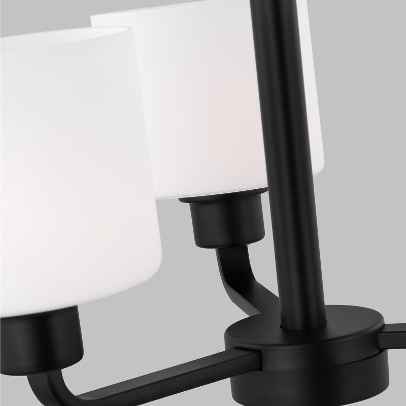 Lustre à trois lumières Canfield de Génération Lighting , Non, Noir minuit