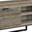 Table basse rectangulaire de style rustique avec rangement fonctionnel et durabilité en chêne noir