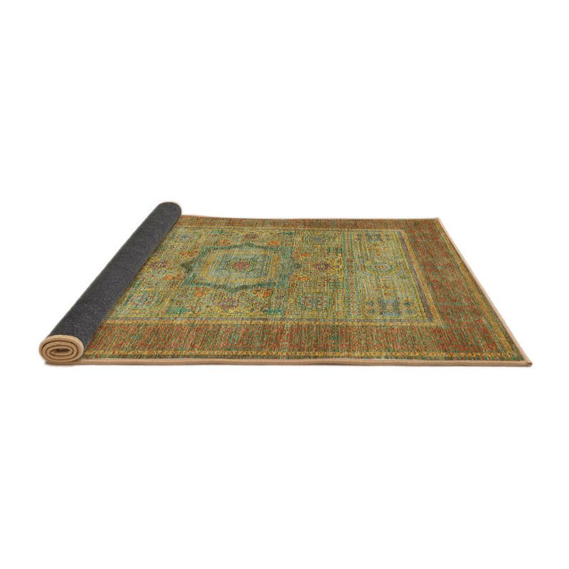 Tapis vert / or Southwestern, Rond 8 pi