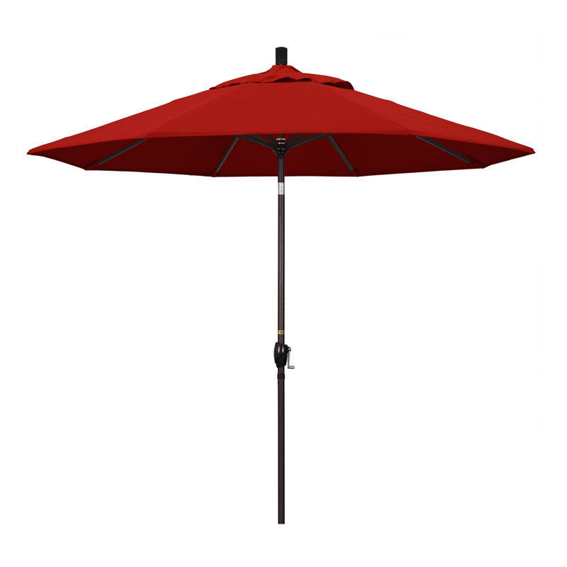 Parasol de marché 9 pi Ayomipo, Toile Sunbrella® rouge Jockey