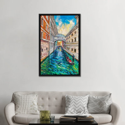 Venise. «Where Hearts Sigh», reproduction d'art sur toile encadrée