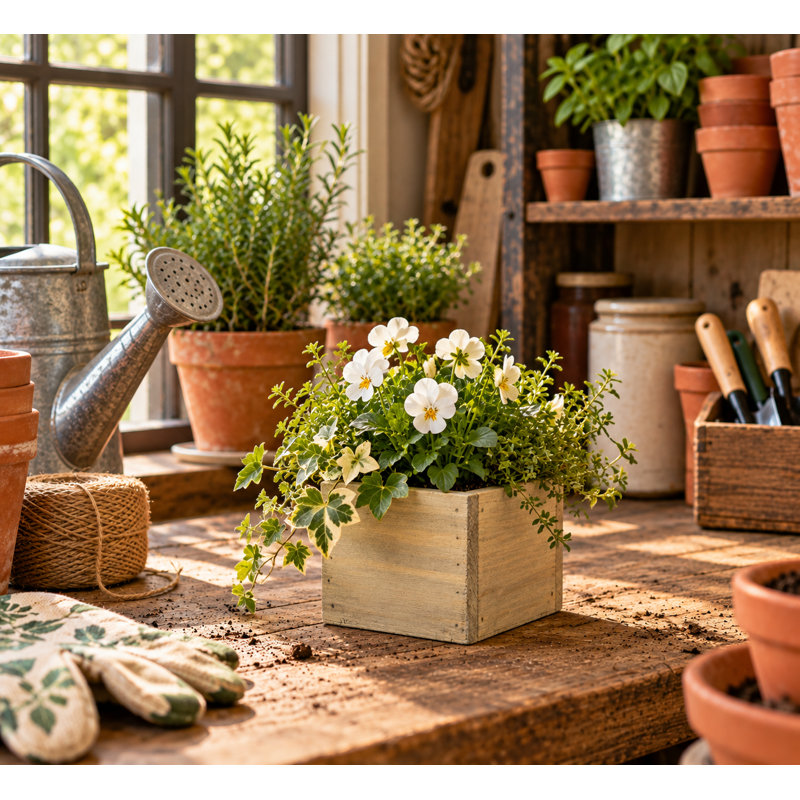 Square Natural Look Planter