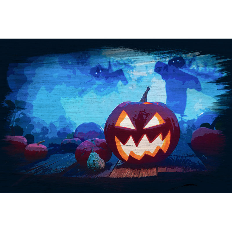 Norwalk Helloween Pumpkin by Shaiith - Wrapped Canvas Print, 30cm H x 46cm W x 3.8cm D