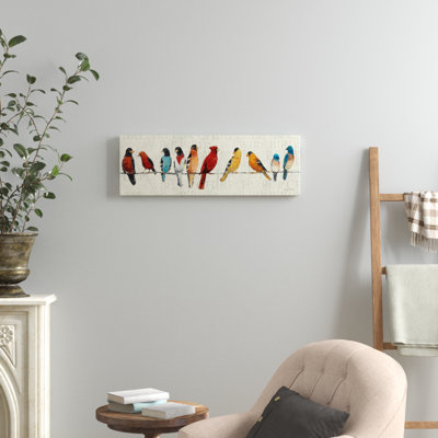 Aniel The Usual Suspects - Birds On A Wire by Avery Tillmon - Wrapped Canvas Panoramic Print