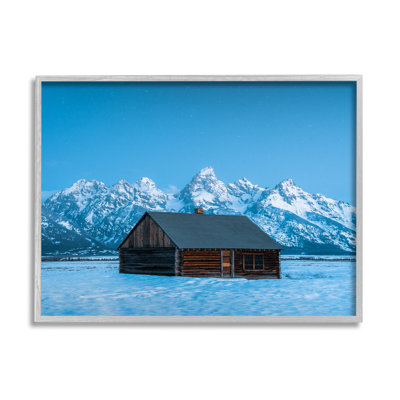 Log Cabin Mountain View by Jared Kreiss Single Picture Frame Print on Canvas