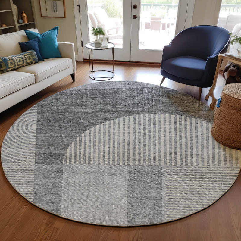 Tapis intérieur / extérieur Naadiya, Rond 8 pi