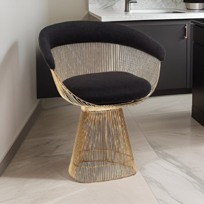 18'' H Upholstered Metal Parsons Chair