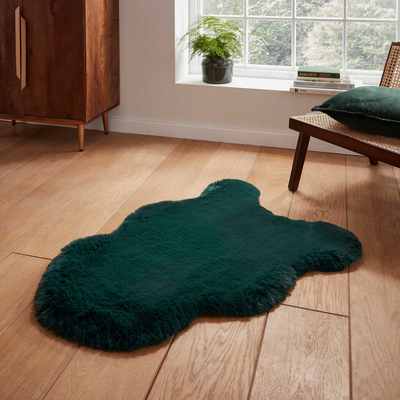 Leetsdale area rug Table Tufted Sheepskin Jewel Green, Novelty 60 x 90cm