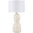 Ceramic Rounded Hourglass Cream Table Lamp