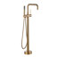 Single-Handle Freestanding Tub Faucet Floor Mount Bathtub Filler with Hand Shower