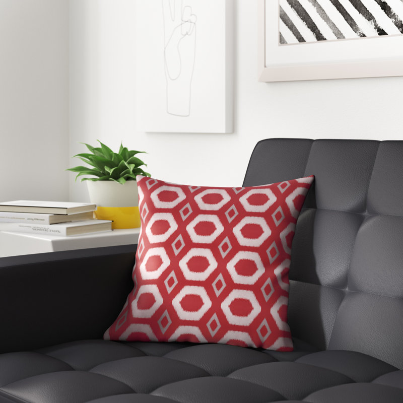 Geometric Reversible Throw Pillow, 20" H x 20" W x 7" D, Formula One