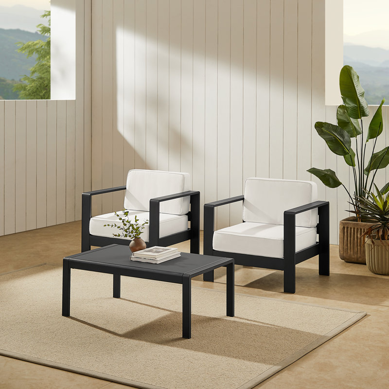 Magers Outdoor Black 3pc Set, White, Black