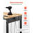 48" Workbench on Wheels Adjustable Height Table with Power Outlet & Pegboard