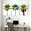 Palmiers, palmiers, noix de coco, motif tropical, ensemble de 3 impressions sur toile