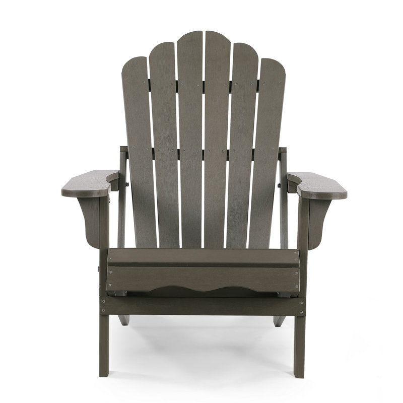 Chaise Adirondack pliante en plastique Henninger, Taupe