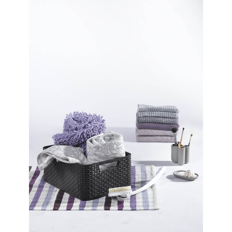 Set Of 3 Style Boxes With Lids Anthracite, 21 L