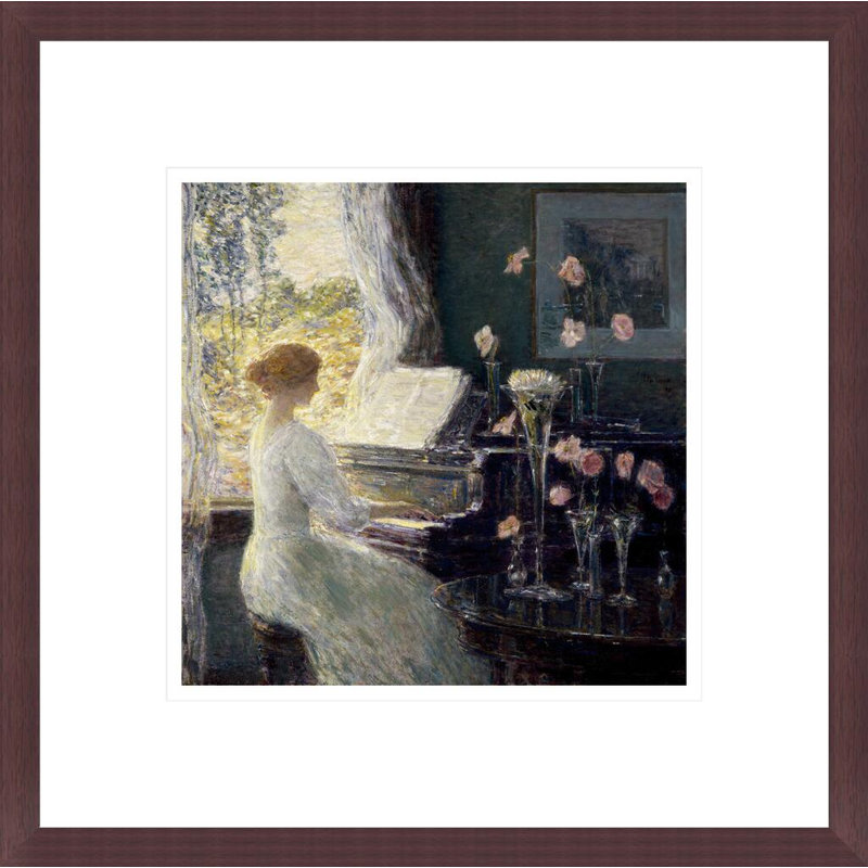 «The Sonata» par Childe Hassam - impression giclée encadrée, H 13,75 po x l 13,77 po