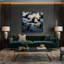 Birds American Crow Grey Canvas Wall Art-345713479