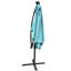 Parasol de patio rectangulaire 2X3m - à énergie solaire, résistant aux intempéries, pour piscine de jardin avec éclairage à énergie solaire-131301081