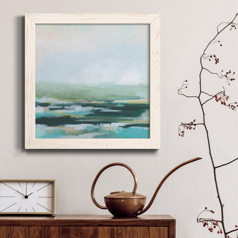 Toile encadrée Misty Inlet I-Premium - prête à être accrochée, Cadre blanc, H 31,5 po x l 31,5 po x P 1,5 po