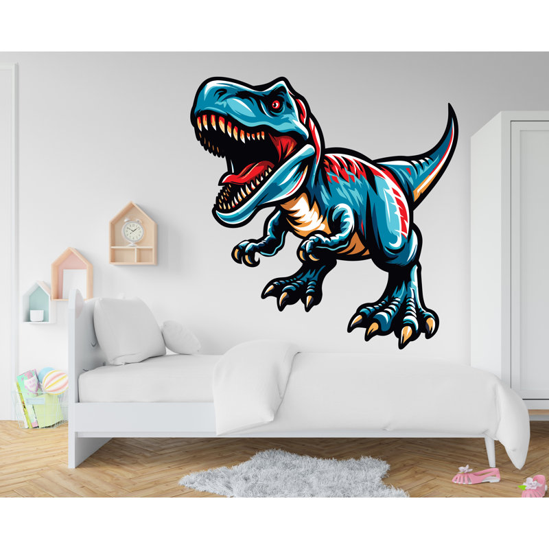 Adhésif mural dinosaure, art mural dinosaure, décoration murale chambre dinosaure, 52 po x 52 po