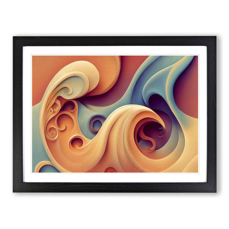 Beautiful Coral Reef Vol.3 Abstract - Single Picture Frame Print, Black Framed, 46cm H x 64cm W x 2cm D