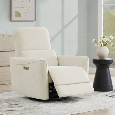 Fauteuil inclinable électrique pivotant rembourré Mikkel