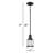 Leyden 1-Light Steel Bell Pendant with Clear Glass Shade