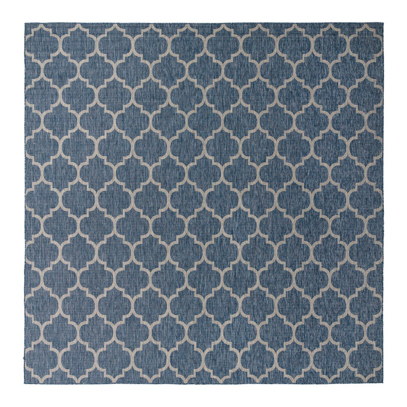 Suffolk Blue Indoor/Outdoor Area Rug, Square 13'