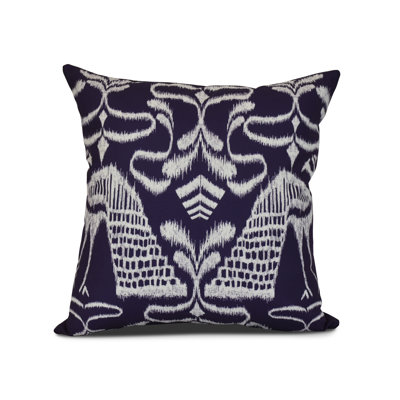 Tropical Resort Ikat Outdoor Reversible Throw Pillow