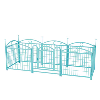 Parc pour chien de 24 pouces à 8 panneaux - clôture pour animaux pliable robuste en métal avec porte, enclos d'exercice extérieur pour petits / moyens / grands chiens