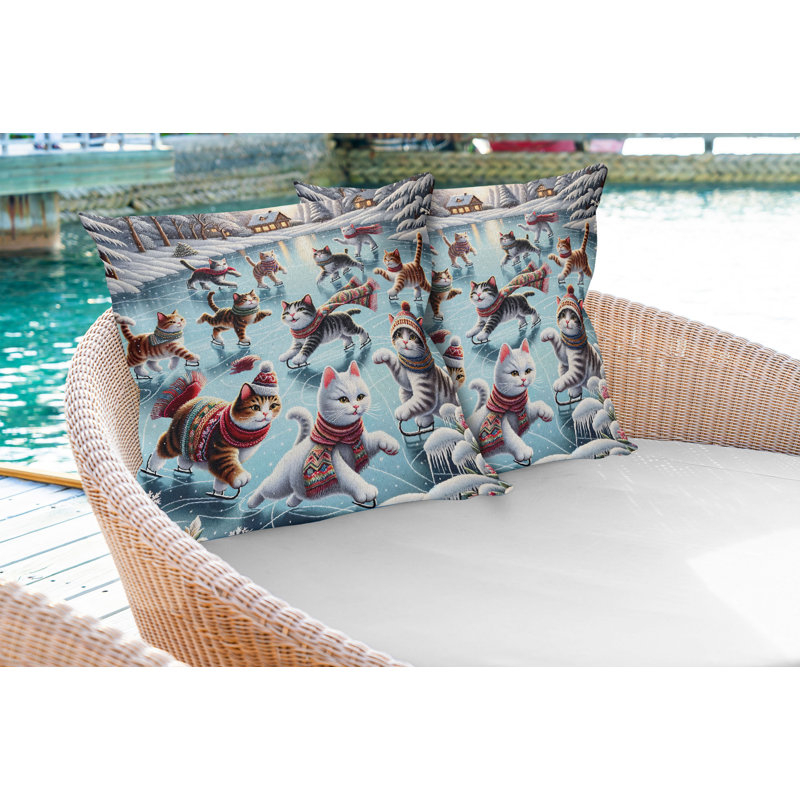 Fabric Reversible Throw Pillow, 20"H x 20"W, Square