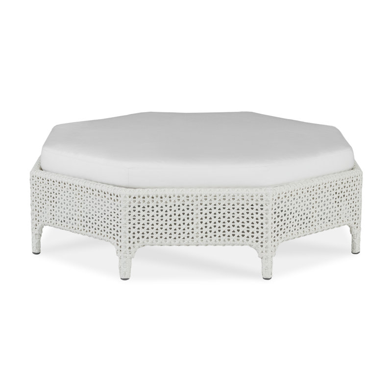 Tangier Outdoor Ottoman, Sand 51900L21, Chalk White