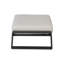 2 repose-pieds avec coussins brun - repose-pieds design: structure en aluminium et beige confortable