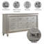 Commode à finition champagne de style moderne-805895920