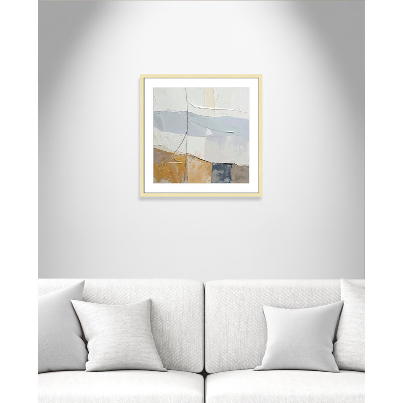 «Plastered I Print» par Alonza Saunders, Matted Print, Matte Gold, 23.5'' W x 23.5'' H
