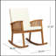 Chaise berçante en bois d'acacia Holsinger