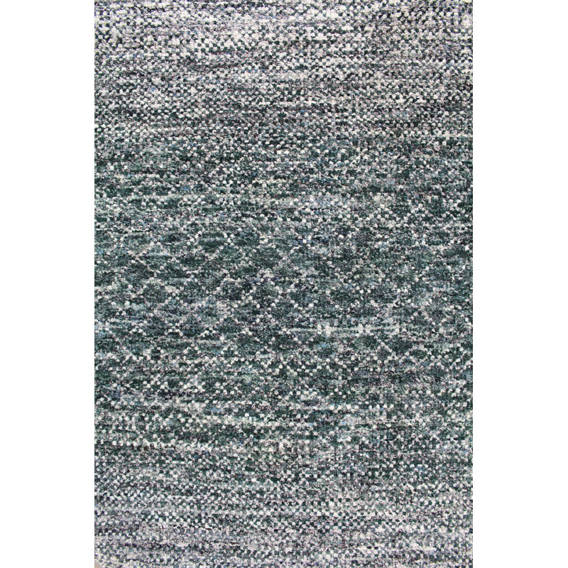 Tapis ivoire en laine noué à la main de conception unique 10 pi New Age