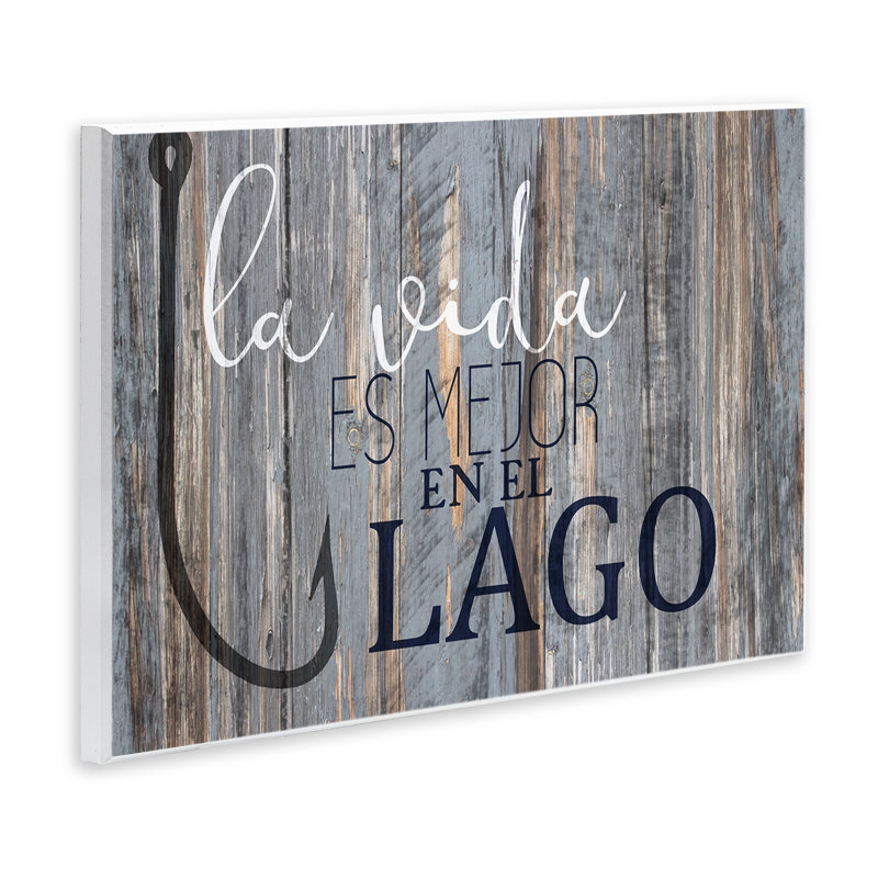 Art mural espagnol «Life at the Lake», par Kim Allen, H 13 po x l 19 po