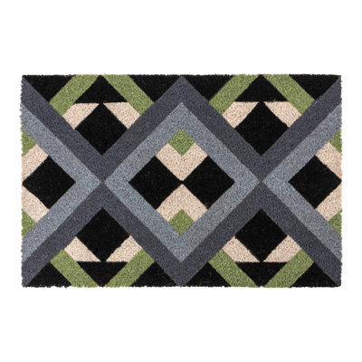 Geometric No Holiday Doormat