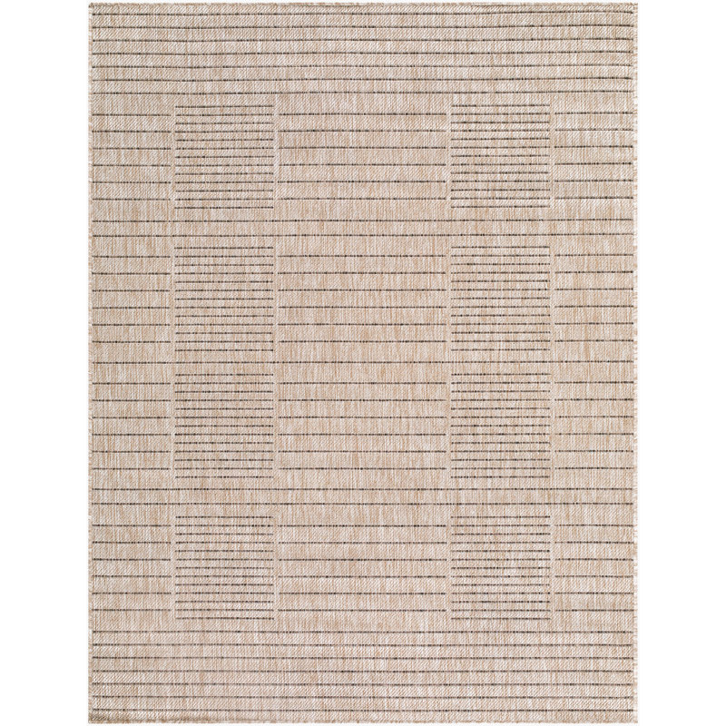 Galey Alix x Livabliss Rye Outdoor Machine Woven Rug, Rectangle 7'10" x 10', Tan