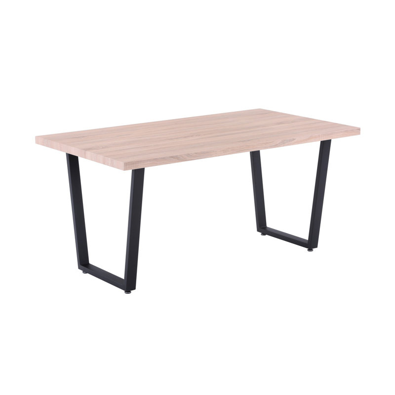 Clemence Metal Base Dining Table, Beige