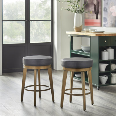 Ceianna Swivel 24.5" Counter Stool by Mercer41