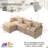 Aariketh 105"W Modular Chenille LAF RAF Sectional, Sofa Couch, 3 Seater-1698839471