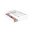Lit simple avec 2 tiroirs, bois d'hévéa blanc, glissières de tiroir silencieuses et lisses-129982921