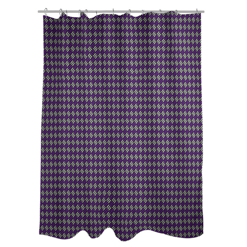 Rideau simple art déco, Purple Stripe 1