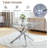 50" Rectangular Glass Dining Table Set, Modern Stainless Steel Cross Legs with High Back Cantilever Chair-1512517575-1512517574