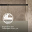 Elate Tall Sliding Shower Door, 75-1/2-In H X 56-1/4 - 59-5/8-In W, With Heavy 5/16-In Thick Crystal Clear Glass With Privacy Band-45866950