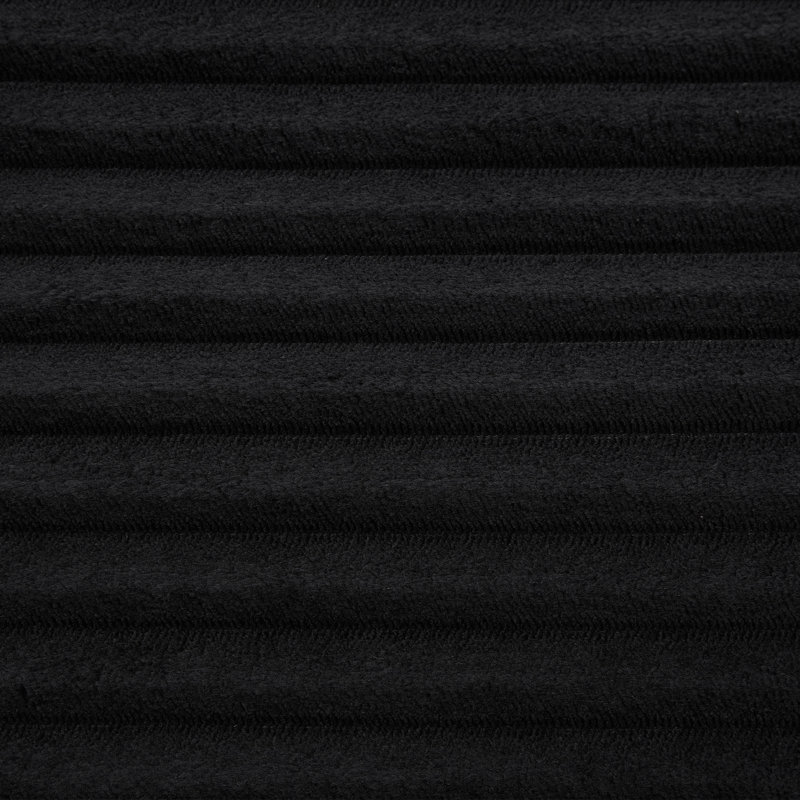 Canapé-lit modulaire à combinaison libre 70,9 po Loveseat, Velours côtelé noir